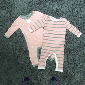 Burt’s Bees 2 piece Rompers